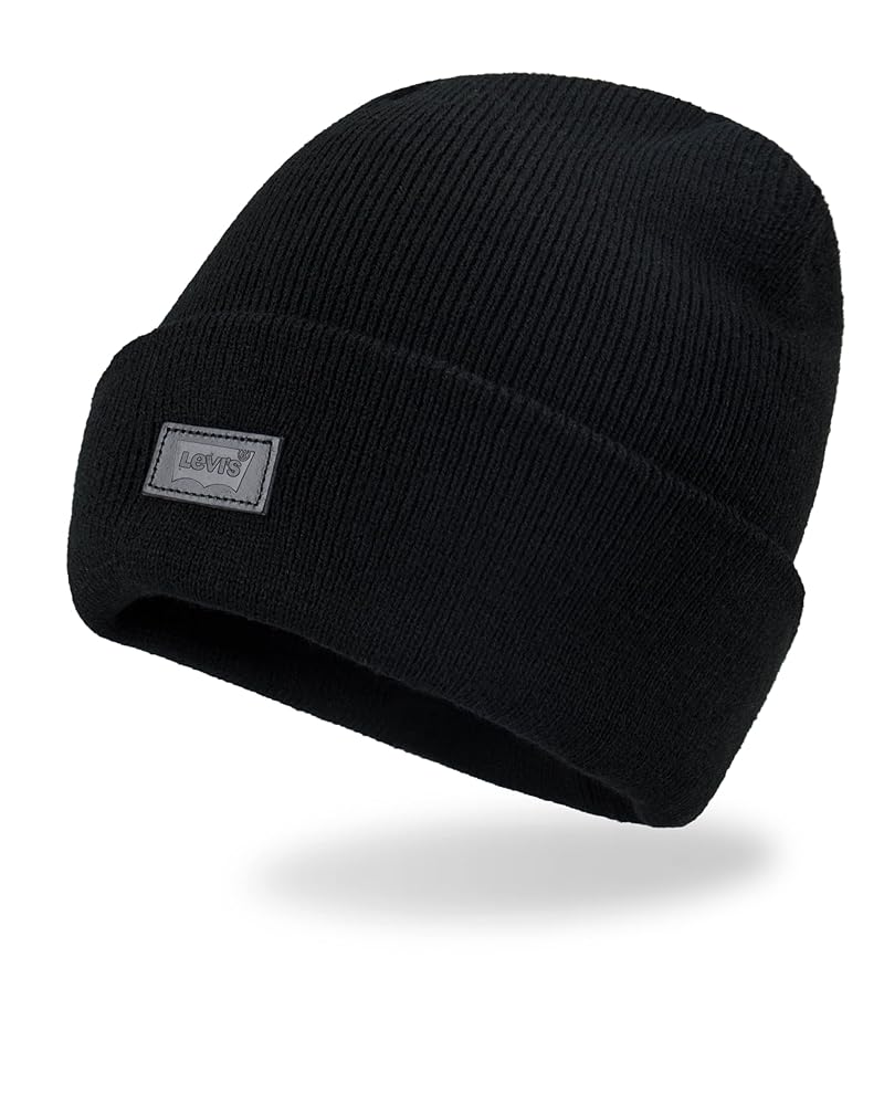 Levi's Classic Warm Winter Knit Beanie Cap Fleece Lined for